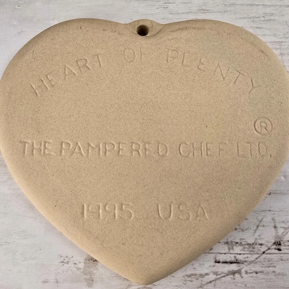 Vintage‎ The Pampered Chef Heart of Plenty Stoneware 1995 USA Heart